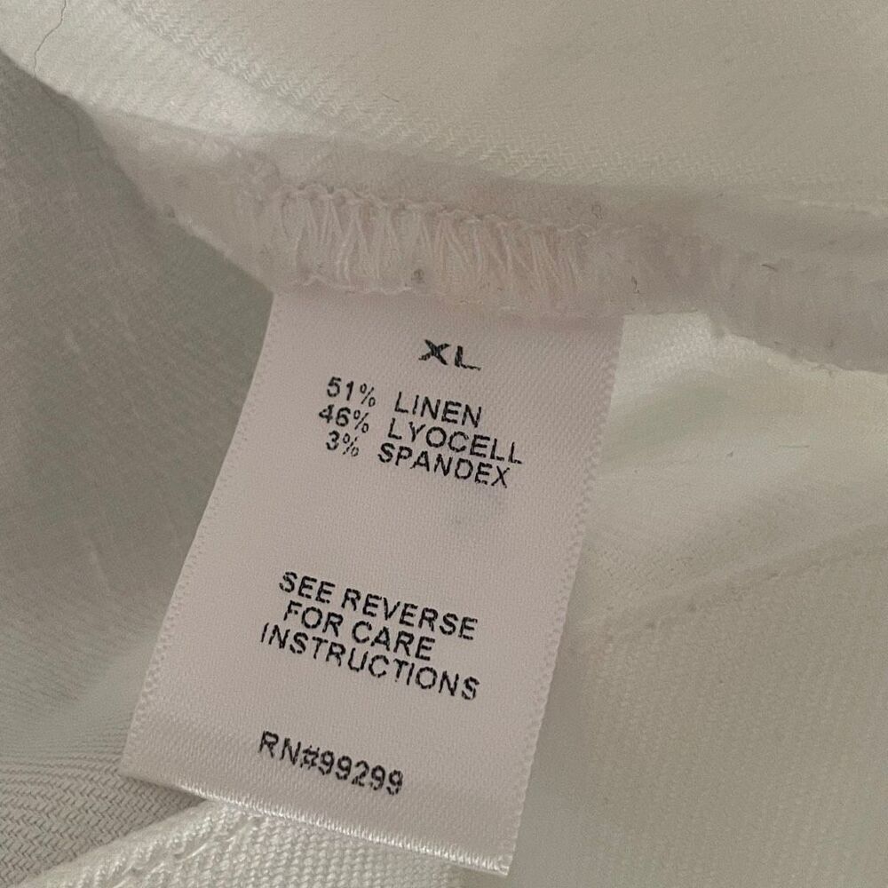 EVEREVE Jagger Moto Jacket white linen blend zip up women’s size XL - Picture 9 of 12